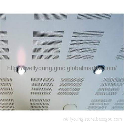 Slotted hole decorative gypsum board